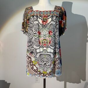 Johnny Was, Pansy Blouse, multi-colored, Size S